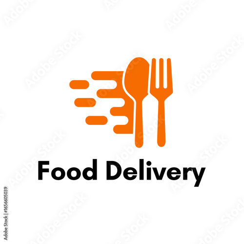 Vector logo for food delivery and transport service