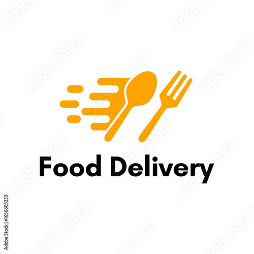 Vector logo for food delivery and transport service