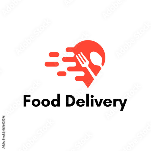 Vector logo for food delivery and transport service