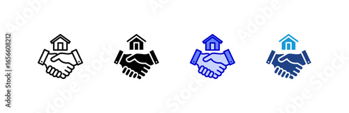 Deal icon set multiple style collection.