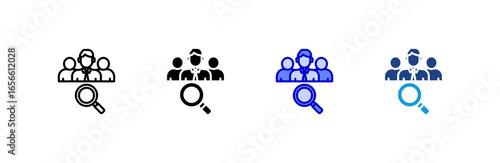 Human Resources icon set multiple style collection.