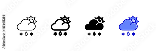 Hail icon set multiple style collection.