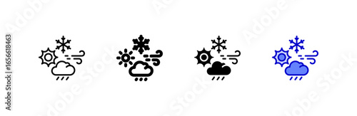 Weather icon set multiple style collection.