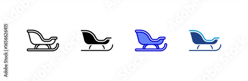 Sledge icon set multiple style collection.