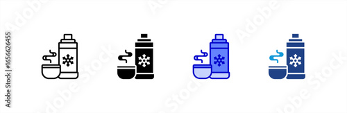 Hot Water Bottle icon set multiple style collection.