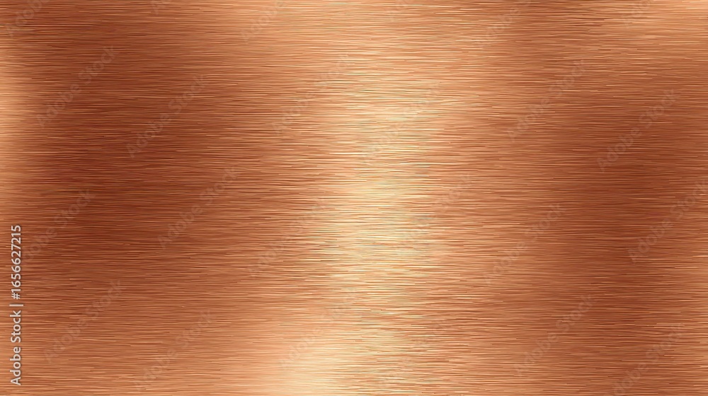 Fototapeta premium Light brown copper metal textured background with shiny smooth surface reflects light, showing metallic texture and glow in flat vector illustrations, perfect for rose gold design display.