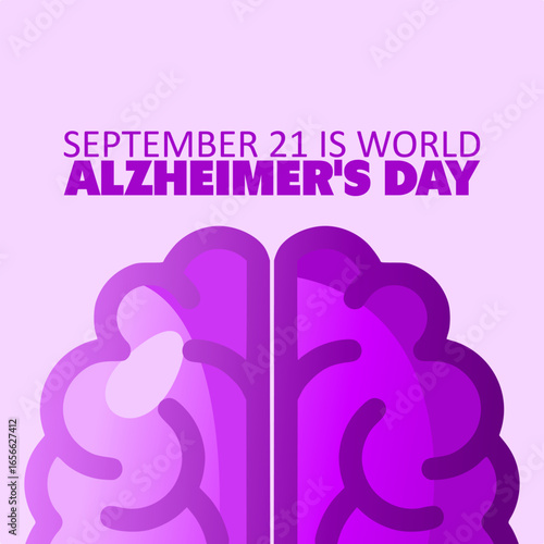 Vector graphic of World Alzheimer's Month ideal for World Alzheimer's Month celebration.