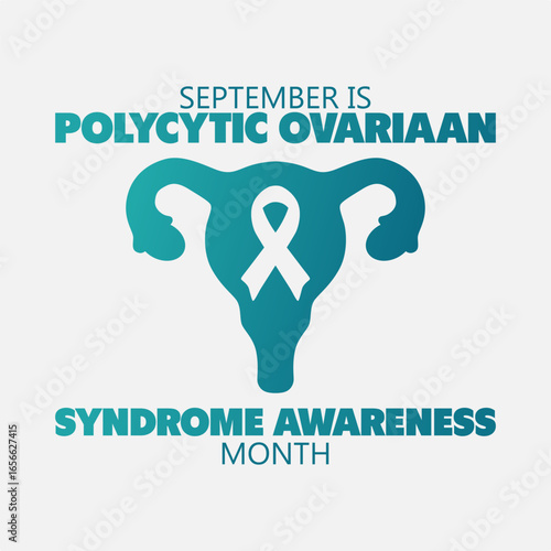 Vector graphic of Polycystic Ovarian Syndrome Awareness Month ideal for Polycystic Ovarian Syndrome Awareness Month celebration.