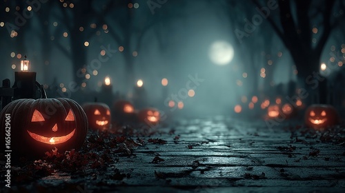 Spooky Halloween pumpkin background in HD for video use