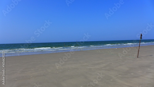 Fanø, Fischfang Fahnen und Netze am Sören Jesse Sand
