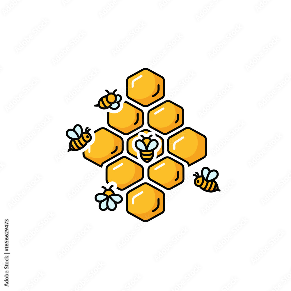 Fototapeta premium honey comb design very cool 