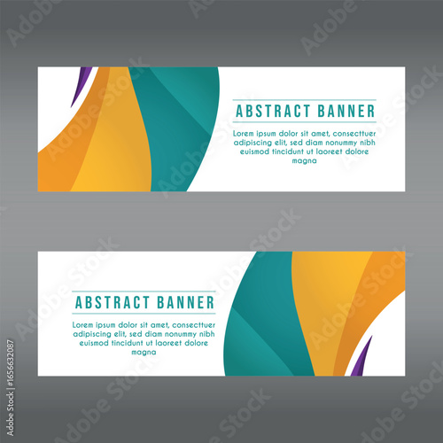 Wallpaper Mural horizontal abstract web banner design template background gradients color. Suitable for web ads. Vector illustration Torontodigital.ca