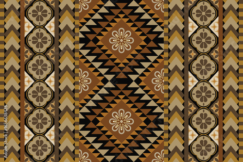 thai style art Seamless Ikat ethnic patterns in horizontal stripes, perfect for textile, fashion design, fabric printing, and home decor. Inspired by traditional weaving with modern color twist Ideal 