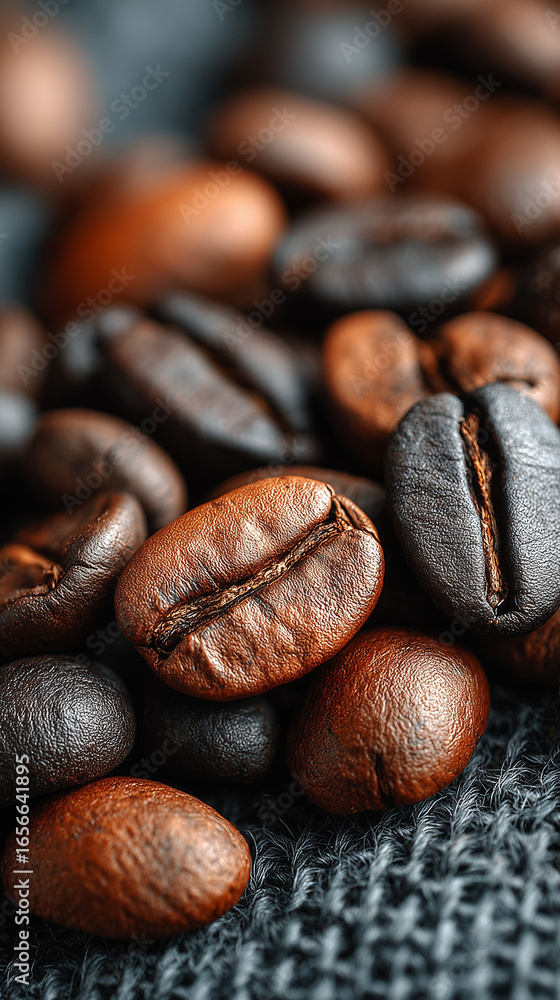 custom made wallpaper toronto digitalCoffee seeds black and brown color on the table.