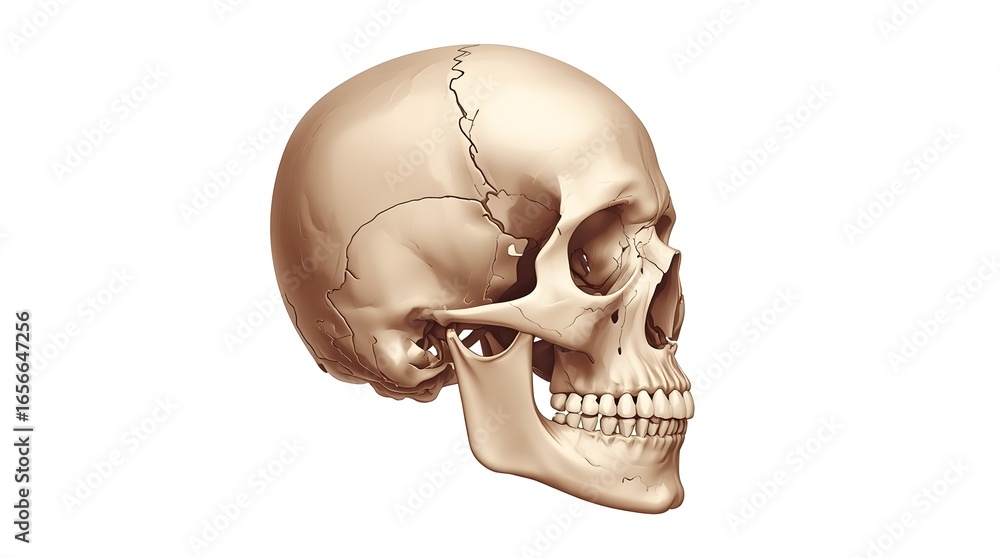 Obraz premium 3D Anatomical Skull Rendering
