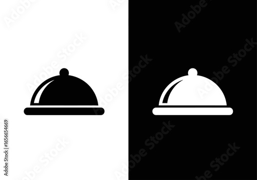 Elegant Cloche Presentation: A visually striking composition presenting a pristine cloche against a contrasting background, radiating sophistication and culinary finesse. 