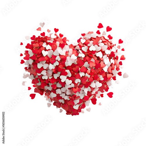 A heart shape composed of many small hearts