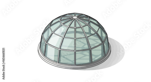 Architectural marvel rendered a geodesic dome, a fusion of art and science