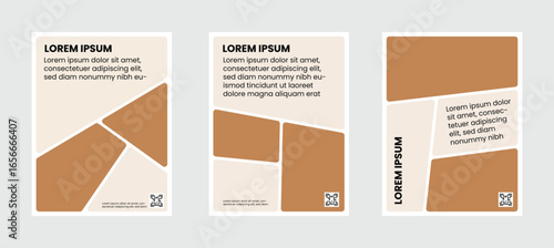 Simple template with rounded comic system Collage for your message or photo. Layout for flyer, poster or cover