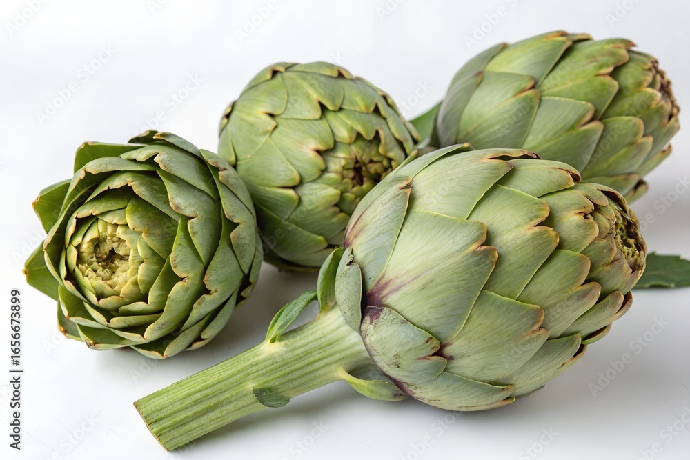 Obraz premium artichokes on a white background