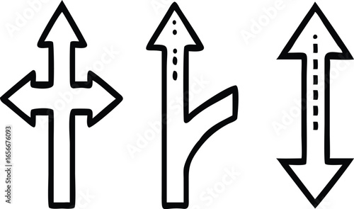 Set of flat design road traffic direction arrows and you turn symbol