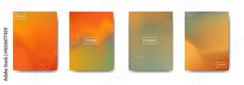 Set of Abstract Gradient Cover Designs in Warm Autumnal Tones