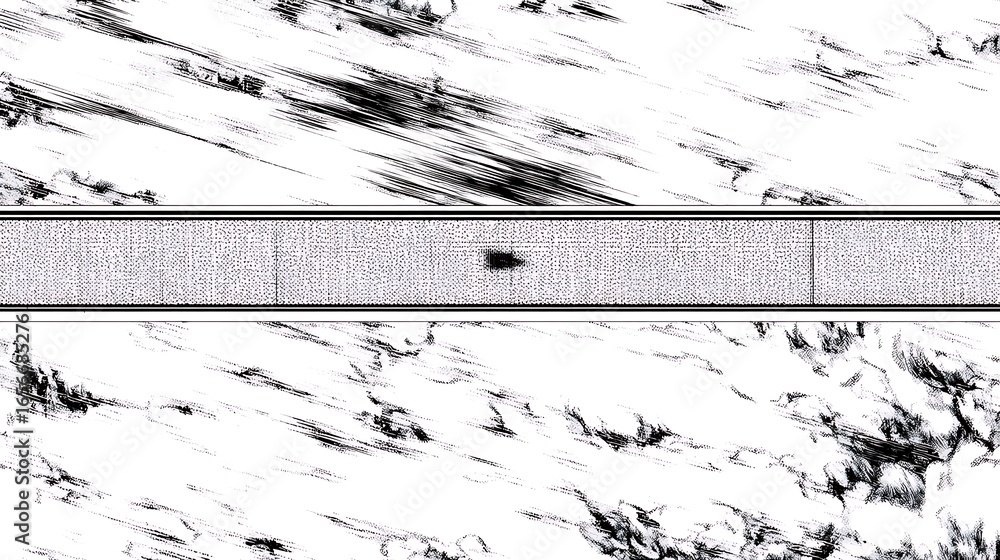 Fototapeta premium Abstract Black and White Marble Texture with Gray Band