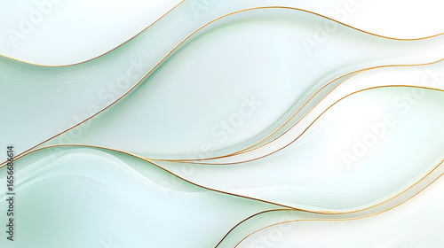 diseño de fondo con textura creativa con espacio de copia con lineas doradas en movimiento en colores blanco y menta creativo para plantilla o diseño de publicidad o tecnologia con graficos 