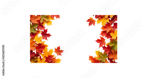 Autumn Maple Leaves Border for Seasonal Decoration