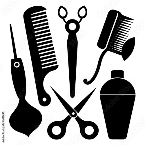 Hair Cutting Tools Vectors – Download Free High Quality Illustrations