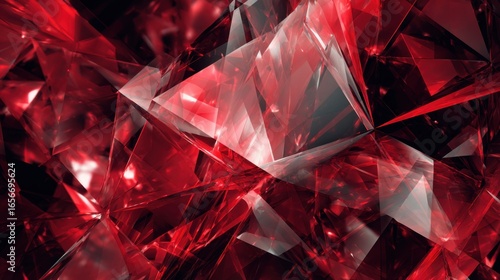 red crystal abstract background