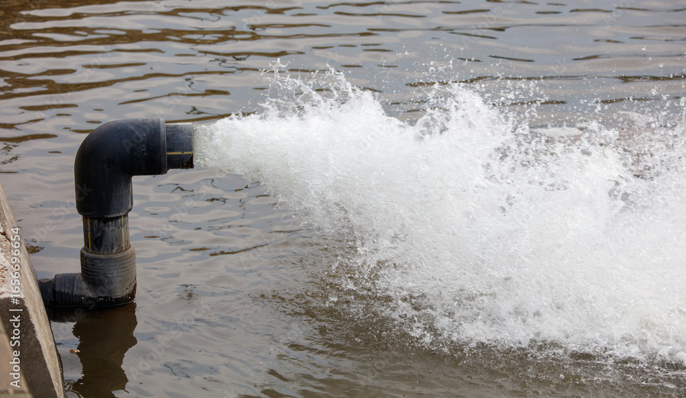 custom made wallpaper toronto digitalPipe is spraying water into the water