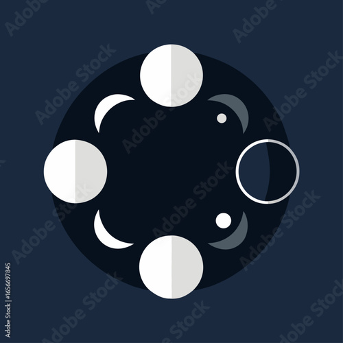 Lunar Cycle Phases Celestial Display moon phases new moon