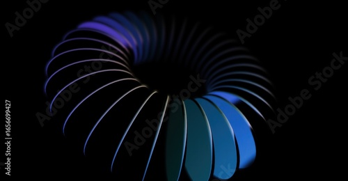 A stunning abstract swirl design. The image showcases a series of interconnected curved lines forming a dynamic swirl shape, enhanced by a gradient color palette.