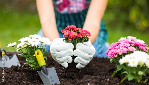 Planting Flowers A Gardener's Close-Up Guide to Garden Care