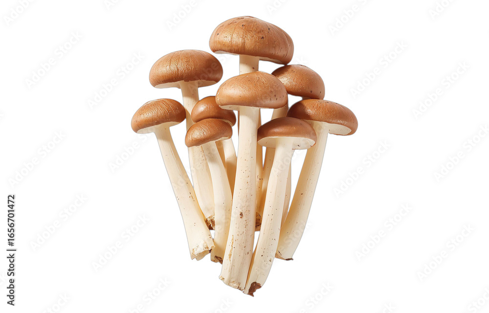 Fototapeta premium Fresh mushrooms isolated on a transparent background