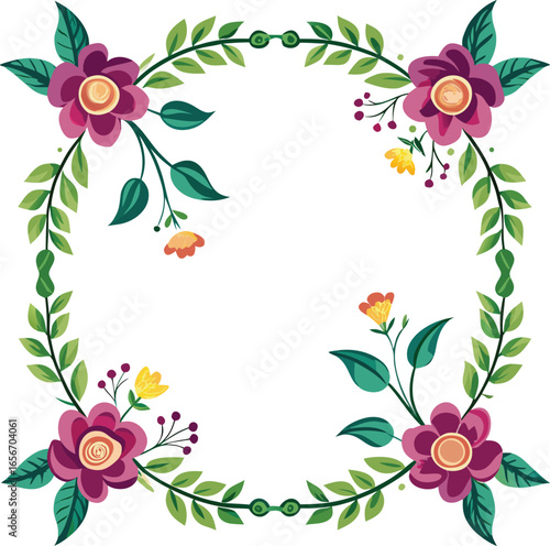 Floral frame vector design available