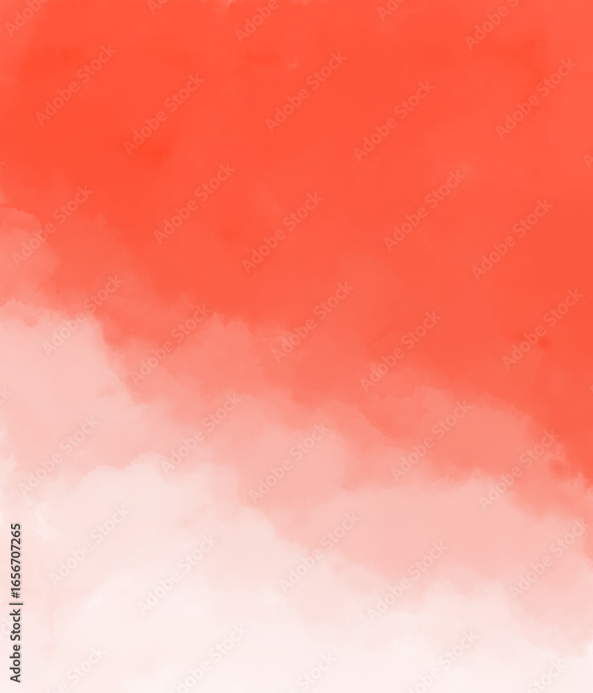 Fototapeta premium Red and white abstract watercolor background