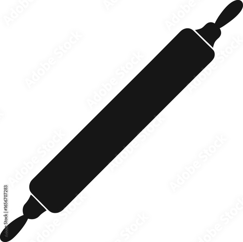 black paint roller