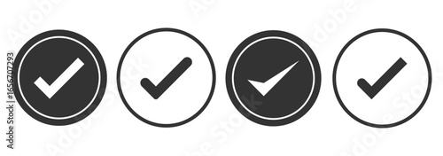 check box icon with correct, accept checkmark icons green tick box, check list circle frame - checkbox symbol sign. check mark box square frame.