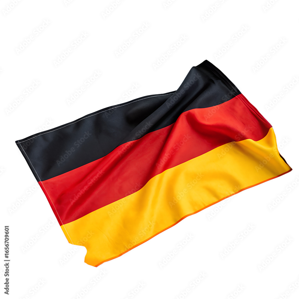 Fototapeta premium German flag waving, isolated on transparent background