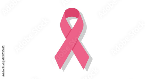 Vibrant Pink Awareness Ribbon Symbolizing Hope and Support for Breast Cancer Awareness Campaigns, Charity Events, and Fundraisers Promoting Health Awareness and Community Engagement