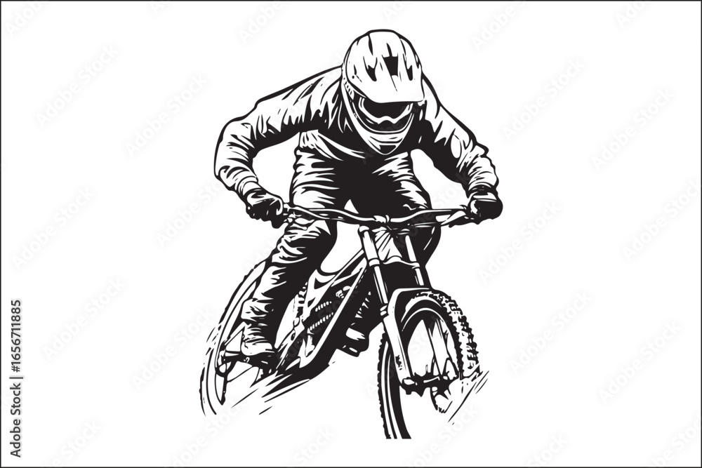 Obraz premium Urban Cyclist Vibes: Bold Black Bicycle Silhouette