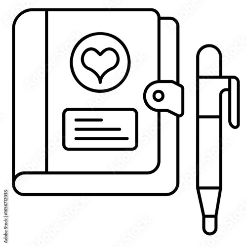 Line Diary Icon