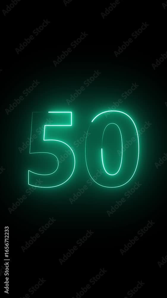 glowing red color neon 50 text, Educational concept ,red 50 number, promote advertising concept isolate using QuickTime black background 4k animation. glowing red color neon 50 text, Educational concept ,red 50 number, promote advertising concept isolate using QuickTime black background 4k animation.