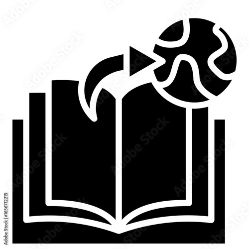 Solid Glyph Publication Icon