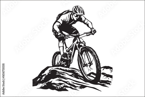 Mountain Biking Silhouette Pack | Extreme Cycling Vector Set