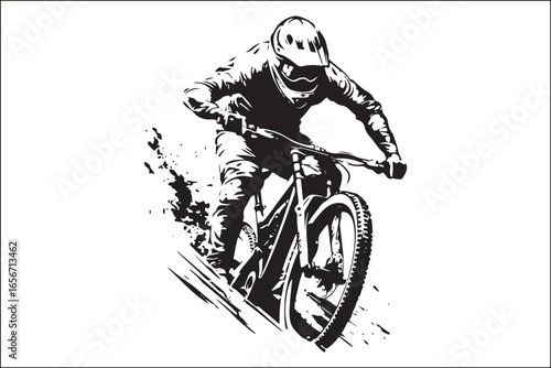 Mountain Biking Silhouette Pack | Extreme Cycling Vector Set