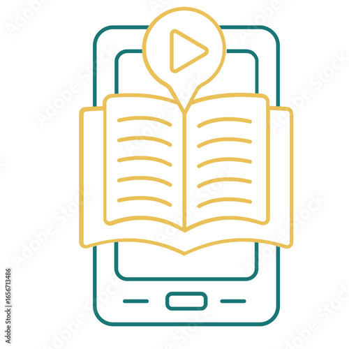 Illustration Digital Book Icon