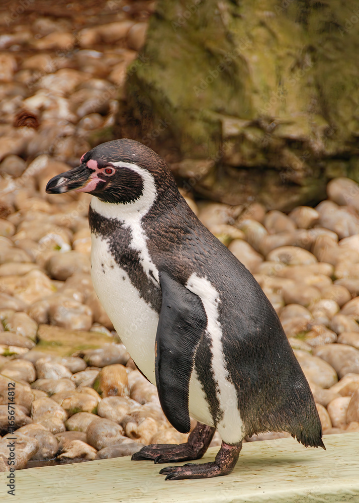 Fototapeta premium Penguin at an animal reserve.